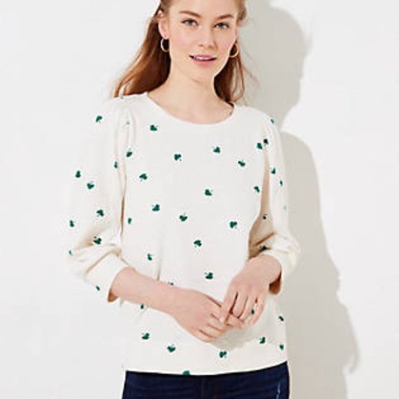 LOFT Tops - LOFT Shamrock Sweatshirt